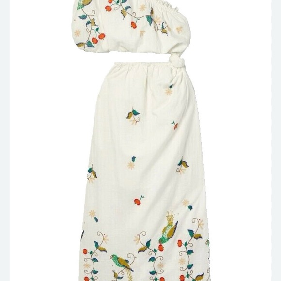 FARM Rio White Maxi Dress with Colorful Embroidery - Picture 6 of 7